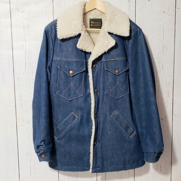 Wrangler Other - Vintage Wrangler Wrange Coat Denim Jacket Sz Med
